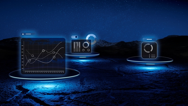 Product dashboard on laptop